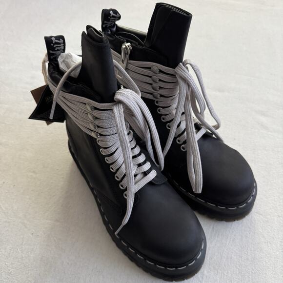 Rick Owens Dr Martens 1460 DRKSHDW Quad Sole Steel Toe Boot Size 7 Men's NEW - Picture 8 of 11